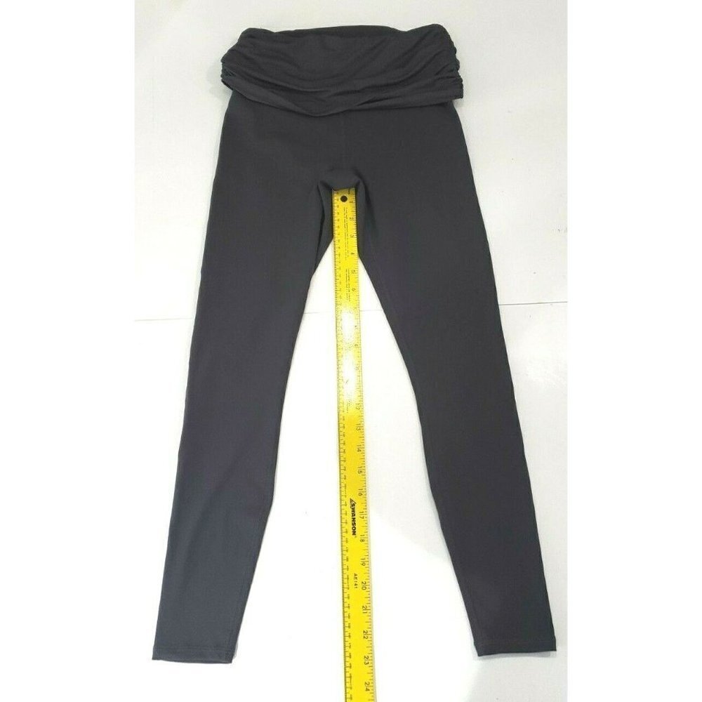 Fabletics Gray Activewear Leggings Ruched Ruffle Waist - Picture 2 of 5